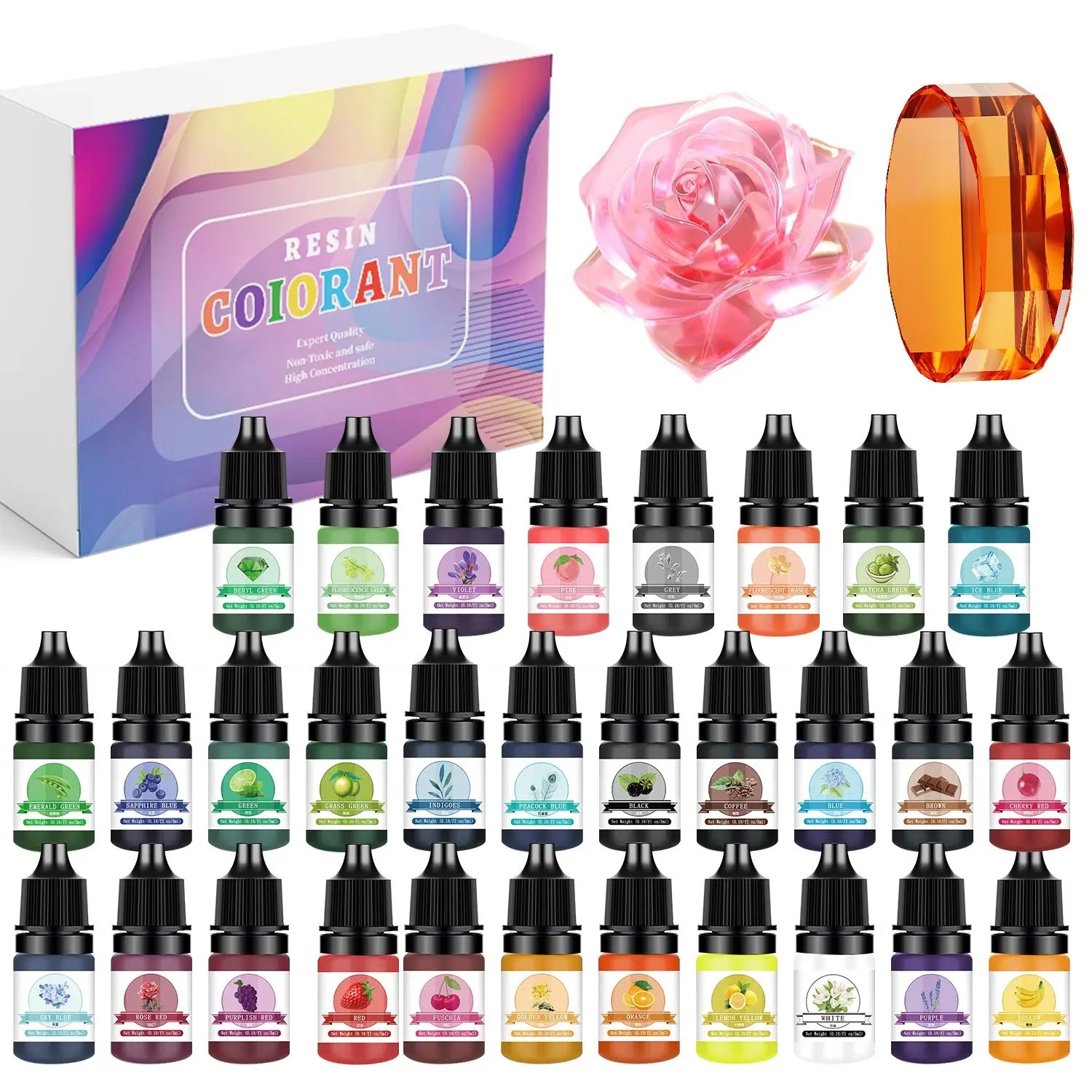 Epoxy Uv Resin Kit - 30색상 5ml 에폭시 레진 색소 키트