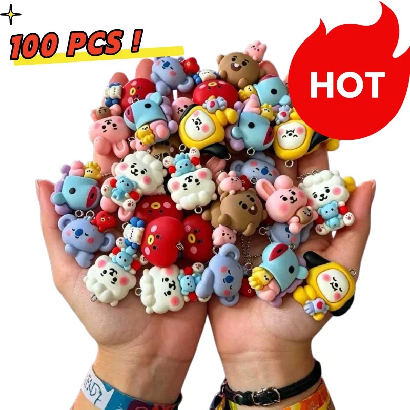 Resin Craft Projects - 7pcs BT21 수지 만화 참 DIY
