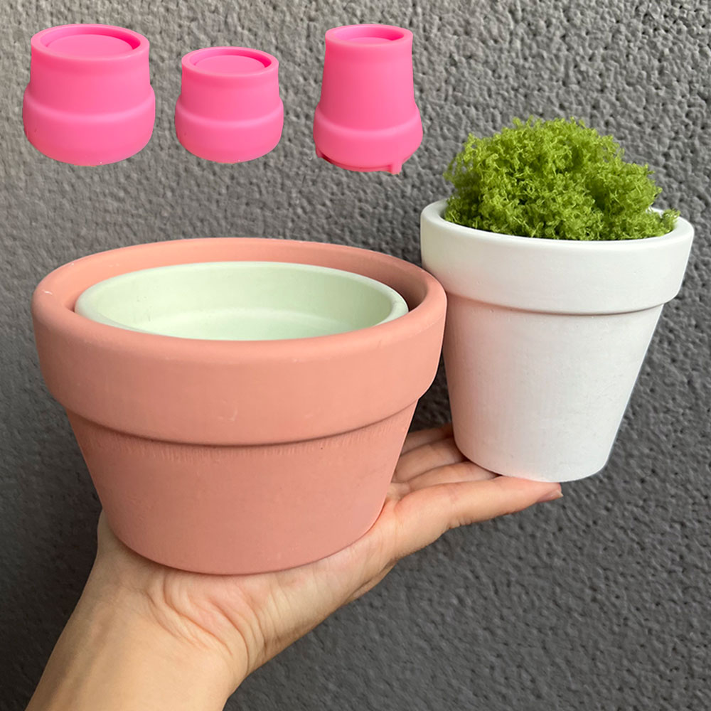 Coaster Mold Round - 대형 콘크리트 화분 실리콘 몰드 라운드