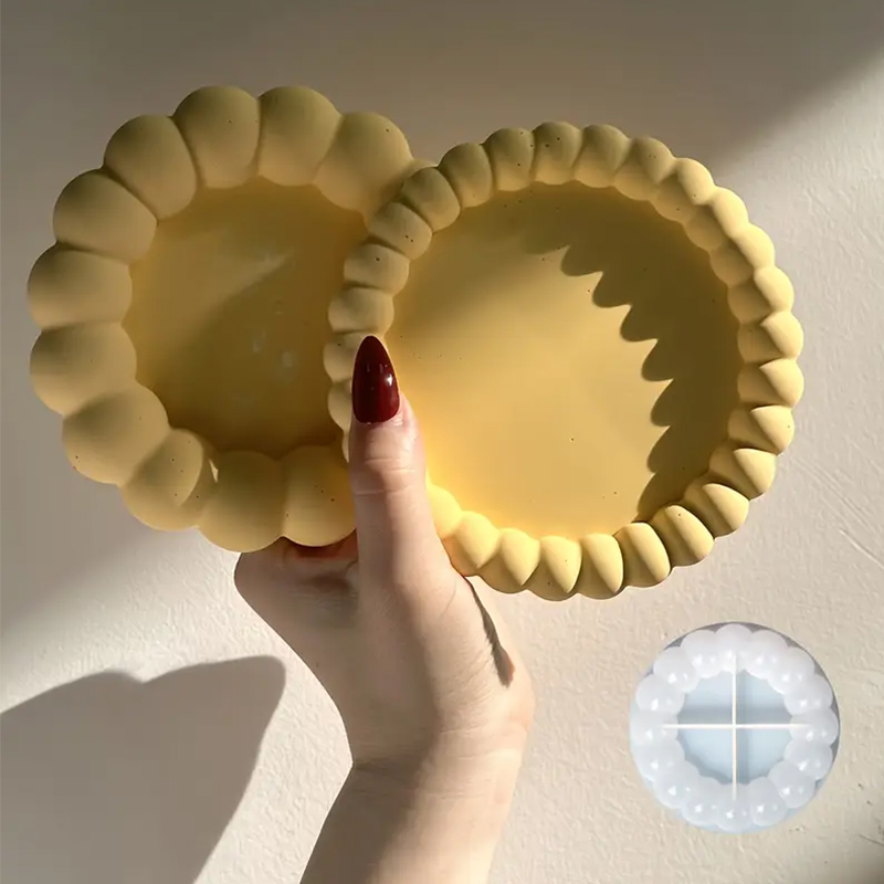 Coaster Mold Round - Diy 라운드 버블 트레이 코스터 실리콘