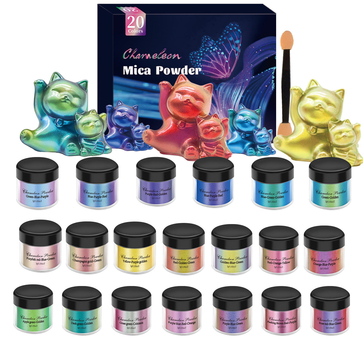 10/20pcs 미러 카멜레온 안료 세트 펄 글로스 에 - Resin Pigment Set 리뷰 및 가격
