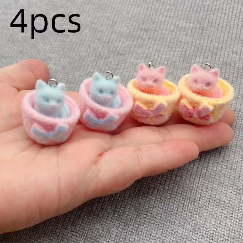 4개입 3D 플러시 레진 고양이 펜던트, DIY 쥬얼리 - Resin Craft Projects 리뷰 및 가격