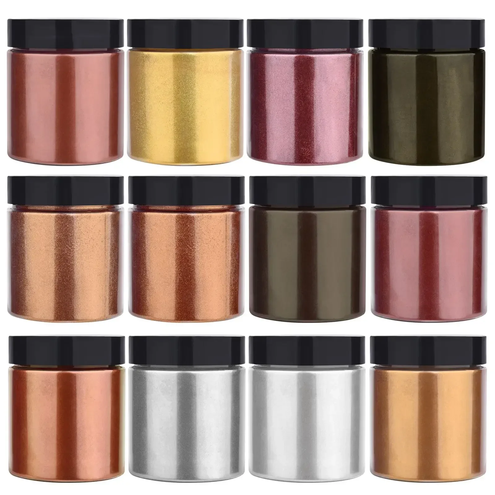 50g/병 메탈릭 글리터 파우더 금색 은색 색소 진주  - Resin Pigment Set 리뷰 및 가격