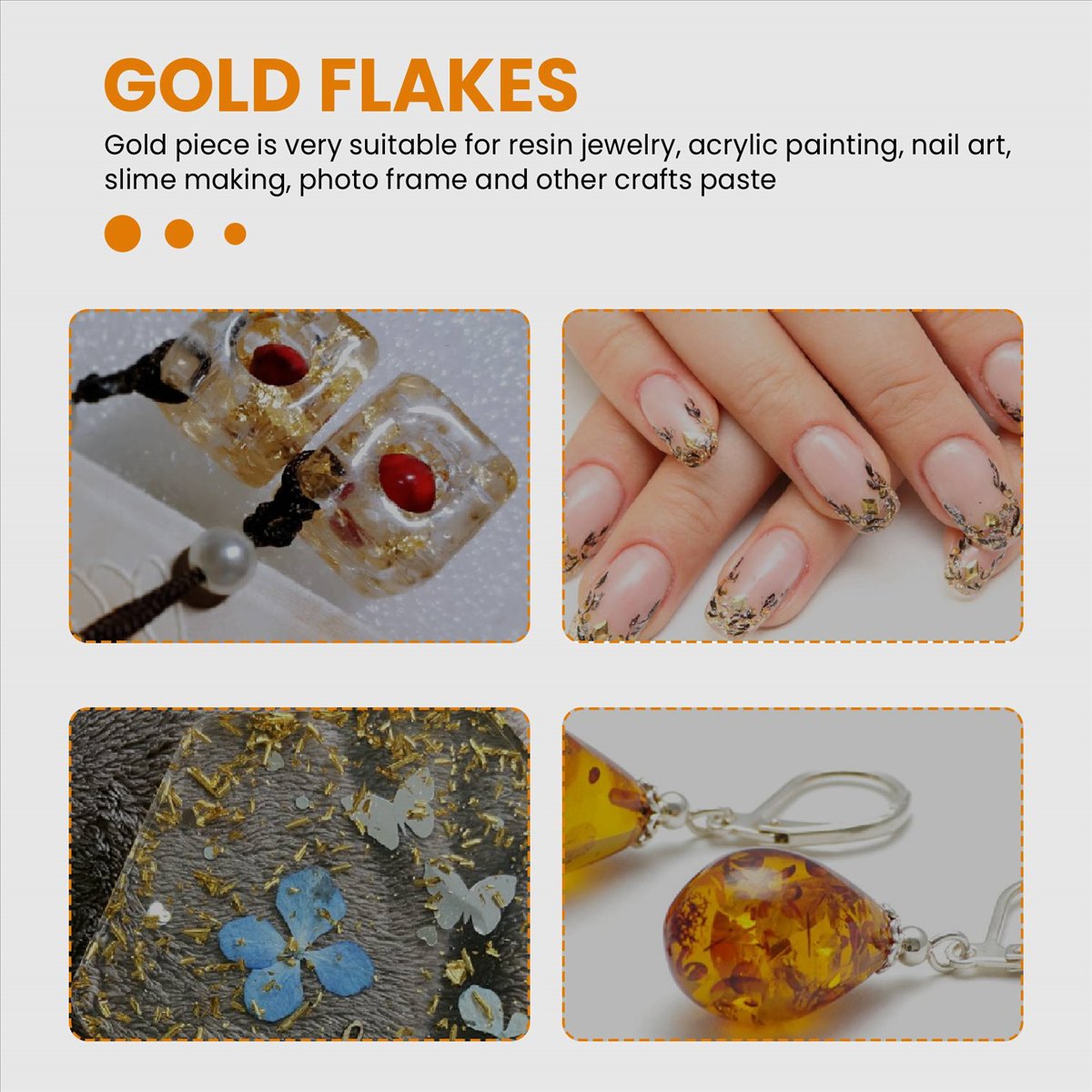정교한 금박 조각, 레진 트레이 몰드용, 페인팅 아트  - Gold Foil Flakes 리뷰 및 가격