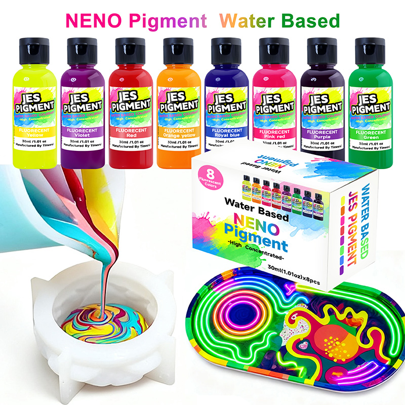8색/세트 형광 안료, 병당 30ml/1.01oz 액상 - Resin Pigment Set 리뷰 및 가격