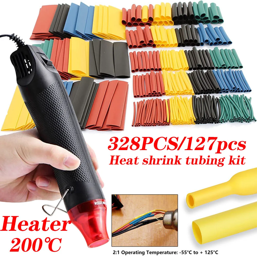 580/530/127PCS 열수축 튜브 키트 2:1 수 - Heat Gun Small 리뷰 및 가격