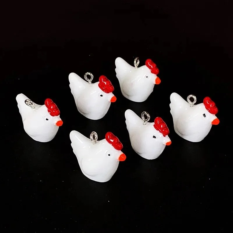 10Pcs 귀여운 미니 3D 치킨 수지 참 장식품 만화 - Resin Craft Supplies 리뷰 및 가격