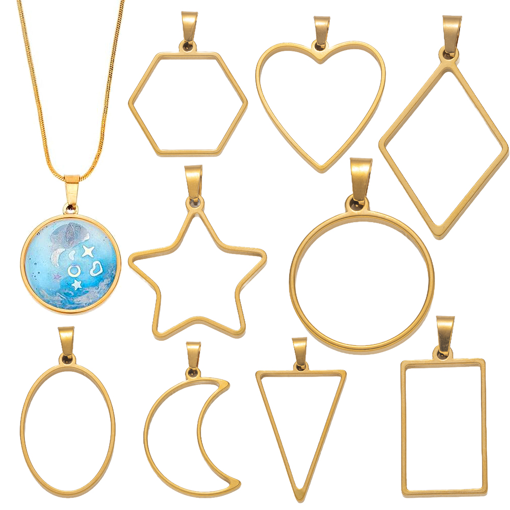 5개 스테인리스 스틸 오픈 백 레진 몰드 펜던트 블랭크 - Resin Craft Projects 리뷰 및 가격