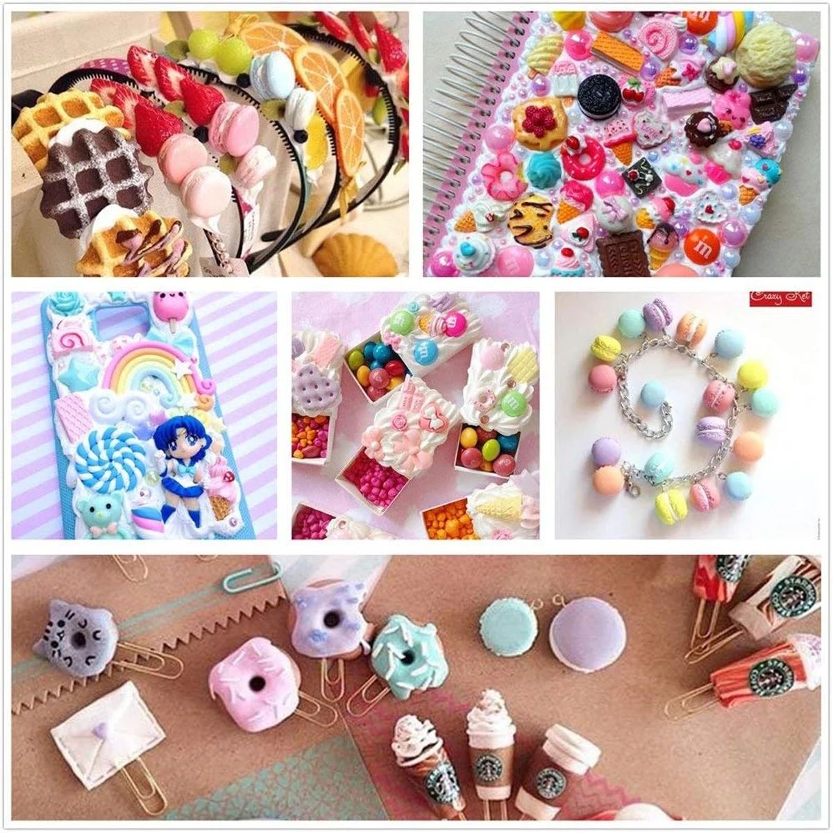 30pcs 무작위 캔디 점액 매력 귀여운 세트 혼합 수 - Resin Craft Supplies 리뷰 및 가격