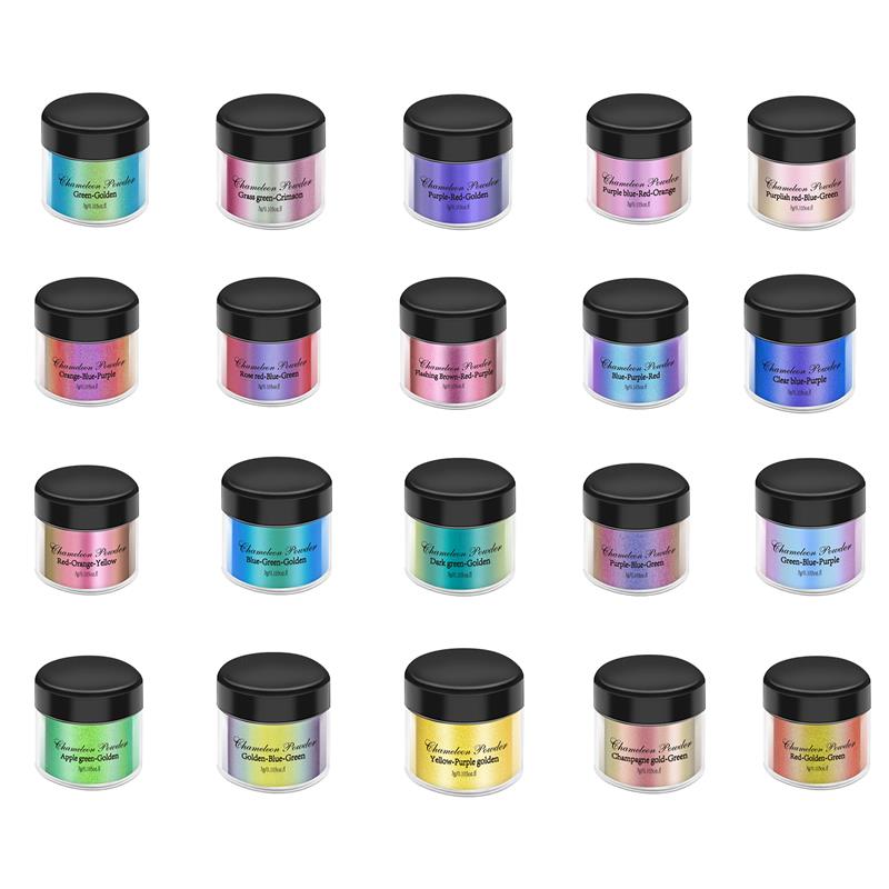 미러 카멜레온 송진 안료 글리터 매직 변색 진주 파우더 - Resin Pigment Set 리뷰 및 가격