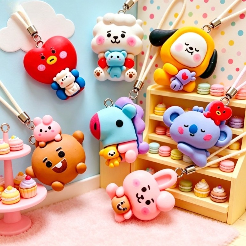 7pcs BT21 수지 만화 참 DIY 액세서리 공예  - Resin Craft Projects 리뷰 및 가격