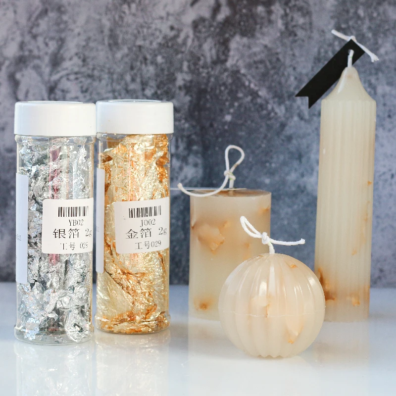 DIY 수제 캔들 만들기 재료, 케이크 캔들 장식, 골 - Gold Foil Flakes 리뷰 및 가격