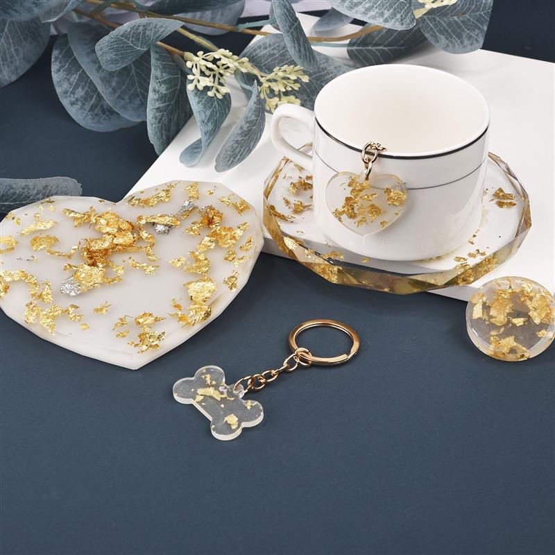 반짝이는 호일 종이 금박 DIY 네일 아트 장식 1/2 - Gold Foil Flakes 리뷰 및 가격