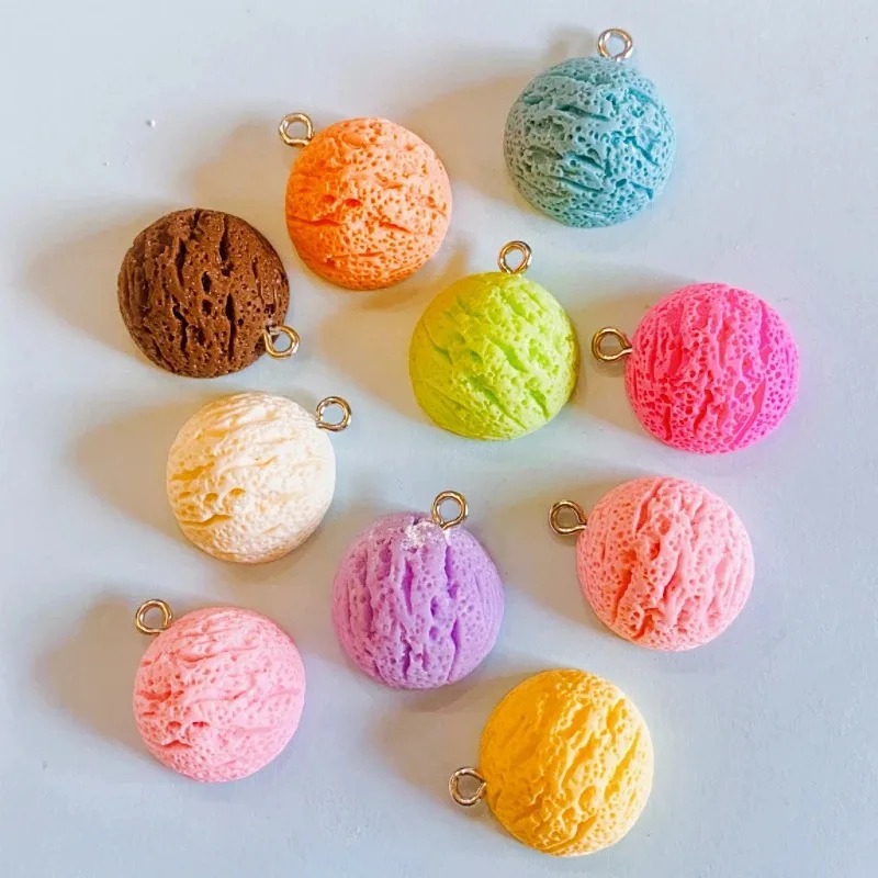 10Pcs Kawaii 마카롱 아이스크림 수지 펜던트  - Resin Craft Supplies 리뷰 및 가격