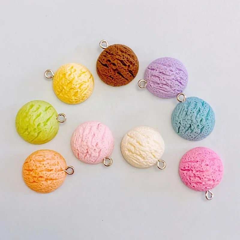 10Pcs Kawaii 마카롱 아이스크림 수지 펜던트  - Resin Craft Supplies 리뷰 및 가격