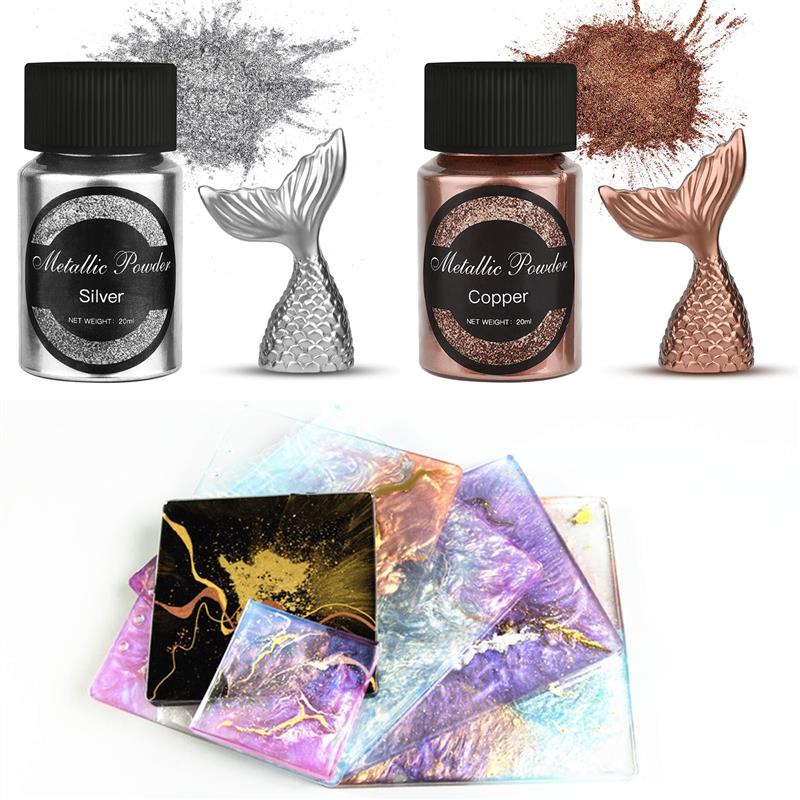 20 Ml 쉬머 메탈릭 골드 실버 컬러 안료 진주 빛  - Resin Pigment Set 리뷰 및 가격