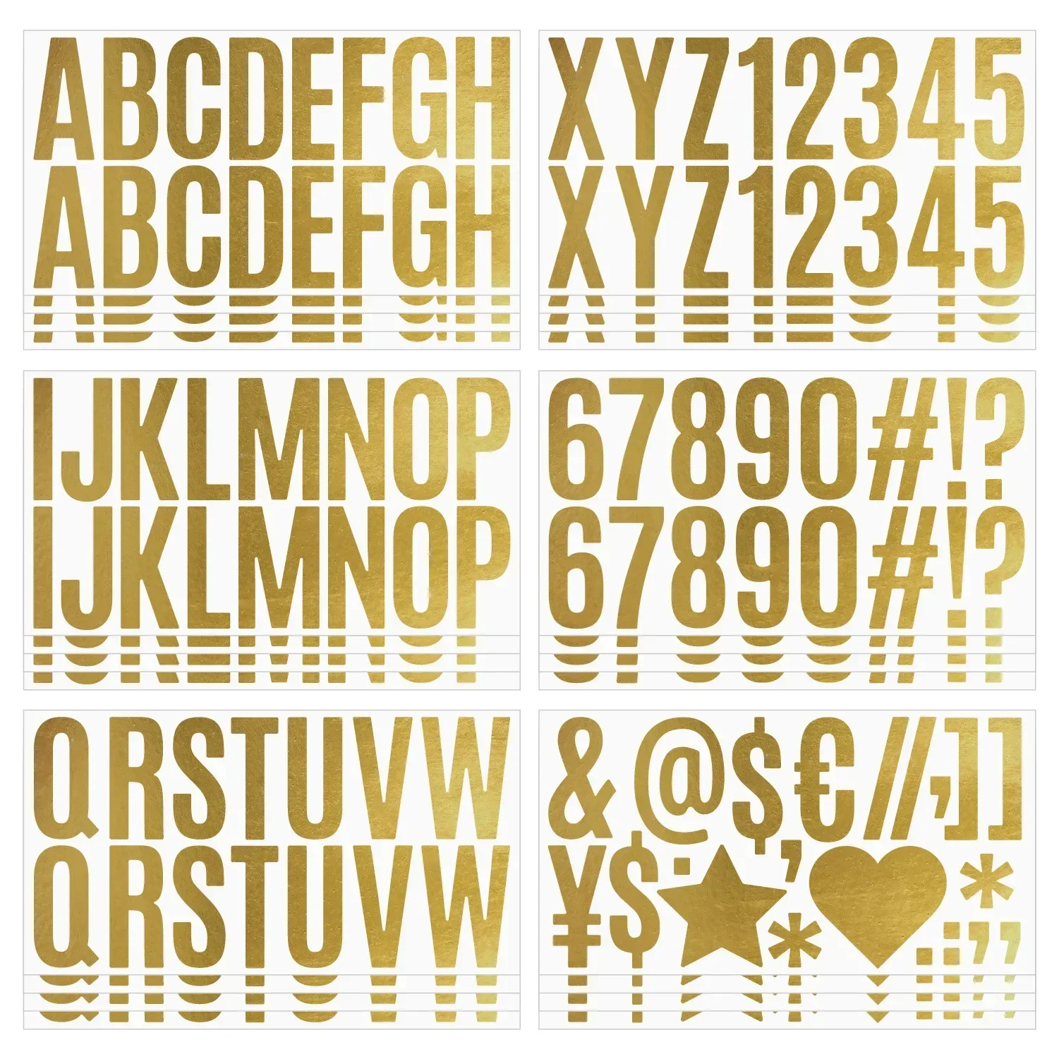 100 Pcs 6 시트 골드 편지 스티커 2.5 인치  - Gold Foil Flakes 리뷰 및 가격