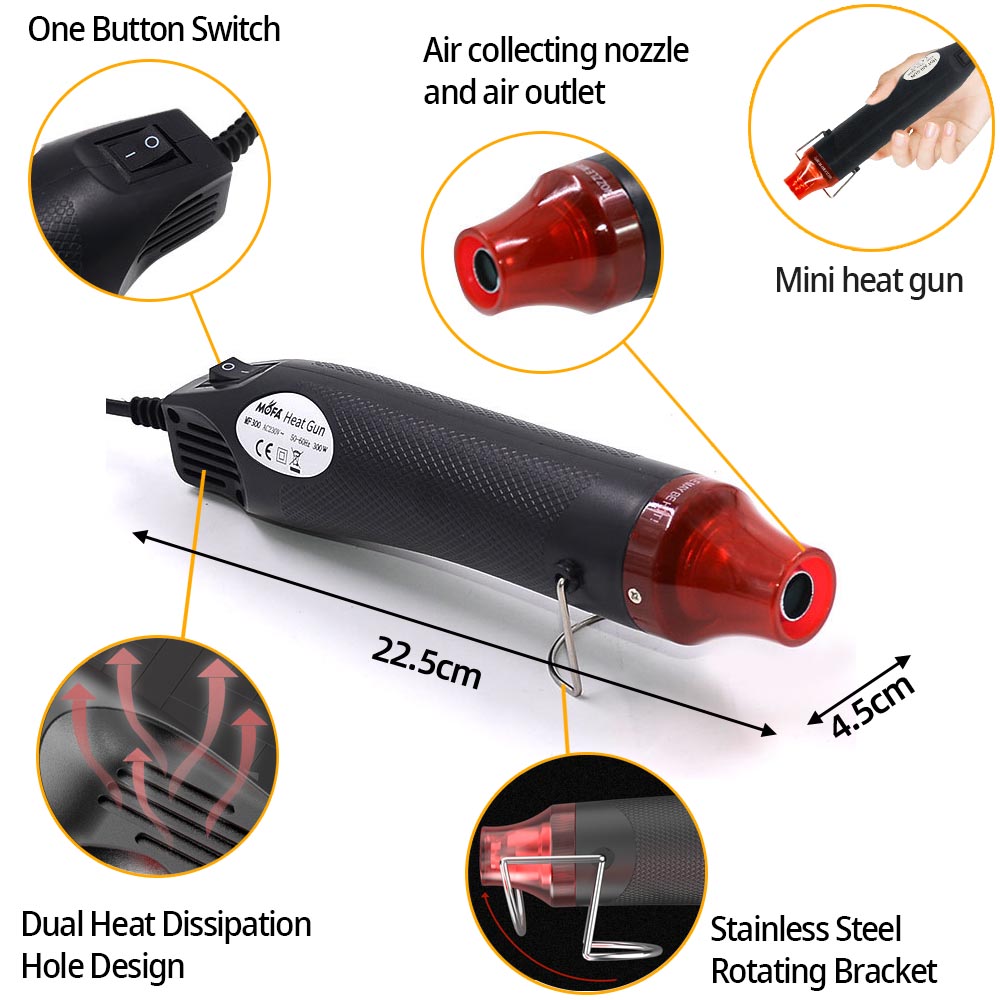 300W 뜨거운 공기 열 총 전력 온도 송풍기 DIY  - Heat Gun Small 리뷰 및 가격